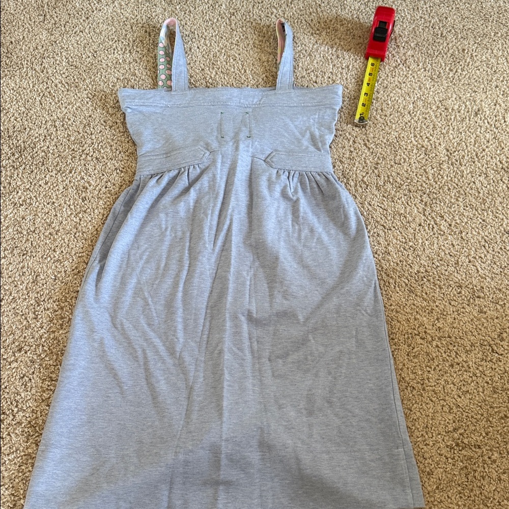 Anthropologie Allihop heathered  blue Button-Down Dress with Bow Sz s - Picture 5 of 5